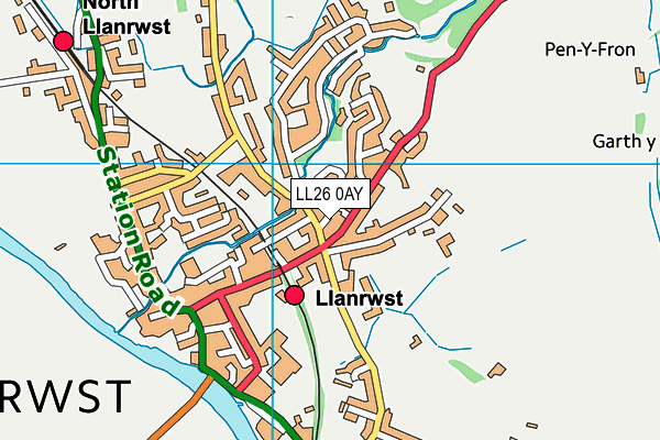 LL26 0AY map - OS VectorMap District (Ordnance Survey)