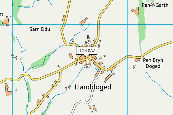 LL26 0AZ map - OS VectorMap District (Ordnance Survey)