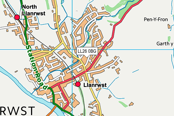 LL26 0BG map - OS VectorMap District (Ordnance Survey)
