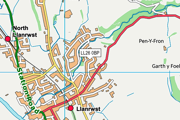 LL26 0BP map - OS VectorMap District (Ordnance Survey)