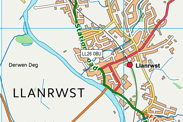 LL26 0BU map - OS VectorMap District (Ordnance Survey)