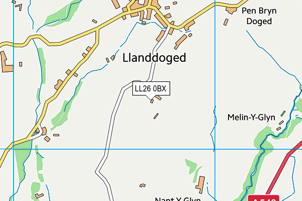 LL26 0BX map - OS VectorMap District (Ordnance Survey)