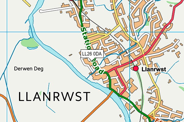 LL26 0DA map - OS VectorMap District (Ordnance Survey)