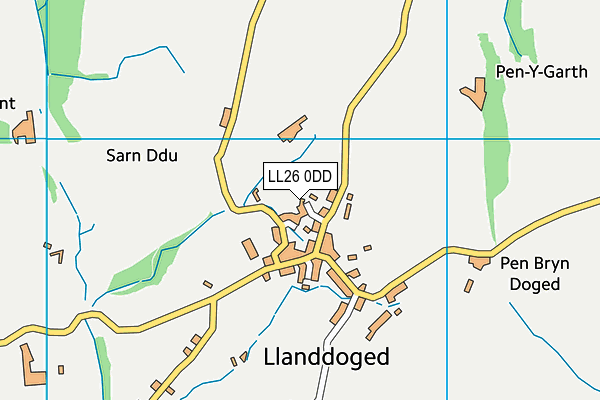 LL26 0DD map - OS VectorMap District (Ordnance Survey)