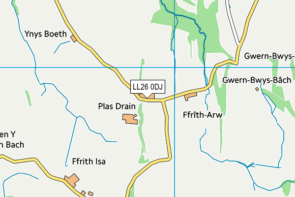 LL26 0DJ map - OS VectorMap District (Ordnance Survey)