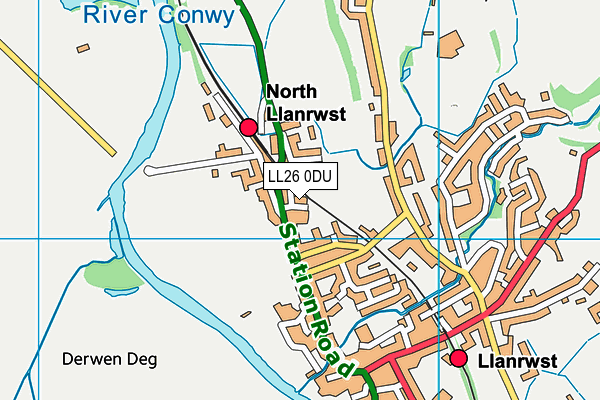 LL26 0DU map - OS VectorMap District (Ordnance Survey)