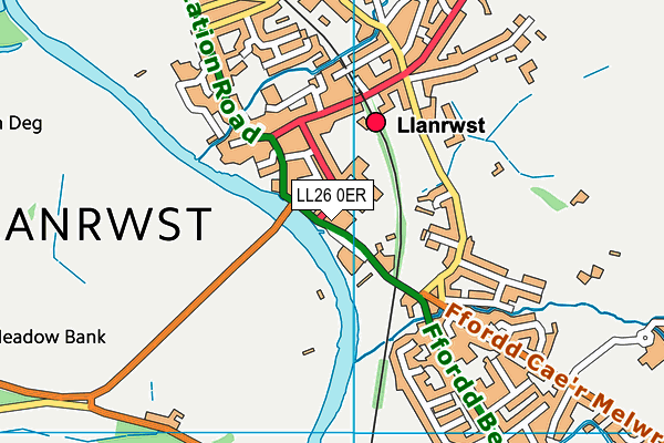 LL26 0ER map - OS VectorMap District (Ordnance Survey)