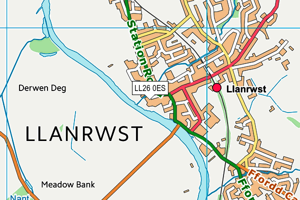 LL26 0ES map - OS VectorMap District (Ordnance Survey)