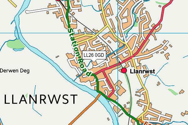 LL26 0GD map - OS VectorMap District (Ordnance Survey)
