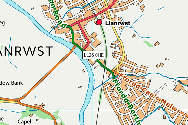 LL26 0HE map - OS VectorMap District (Ordnance Survey)