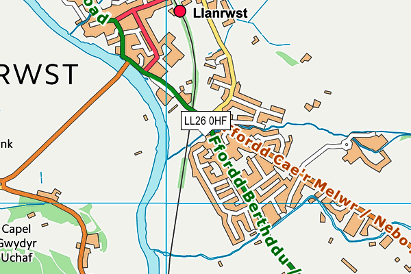 LL26 0HF map - OS VectorMap District (Ordnance Survey)