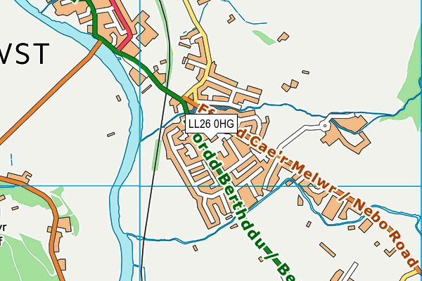 LL26 0HG map - OS VectorMap District (Ordnance Survey)