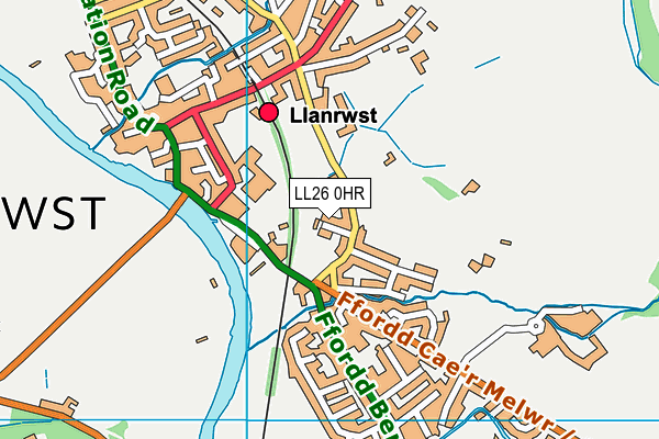 LL26 0HR map - OS VectorMap District (Ordnance Survey)