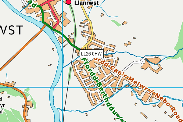 LL26 0HW map - OS VectorMap District (Ordnance Survey)