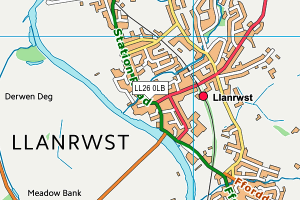 LL26 0LB map - OS VectorMap District (Ordnance Survey)