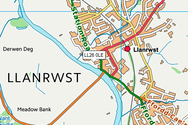 LL26 0LE map - OS VectorMap District (Ordnance Survey)