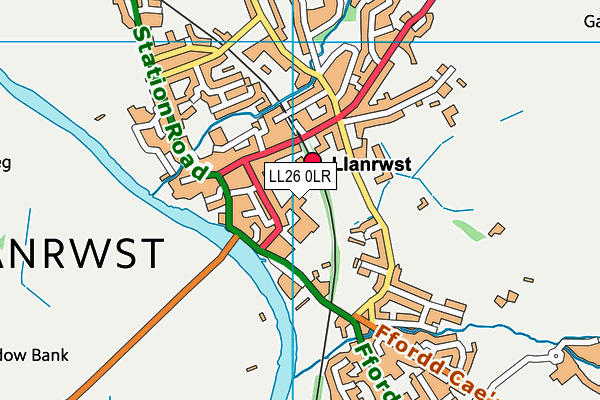 LL26 0LR map - OS VectorMap District (Ordnance Survey)