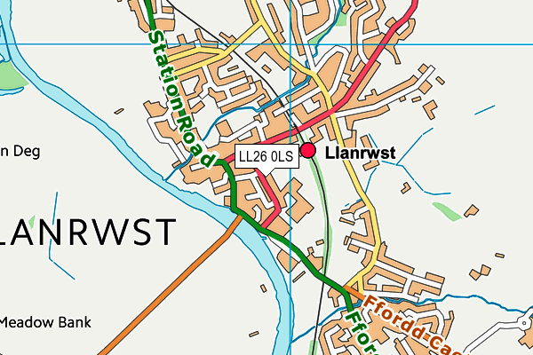 LL26 0LS map - OS VectorMap District (Ordnance Survey)