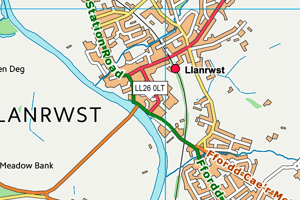 LL26 0LT map - OS VectorMap District (Ordnance Survey)