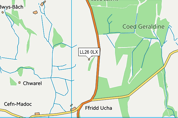 LL26 0LX map - OS VectorMap District (Ordnance Survey)