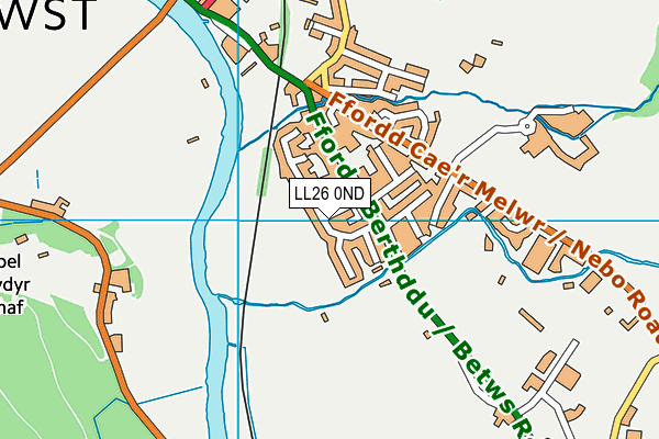LL26 0ND map - OS VectorMap District (Ordnance Survey)