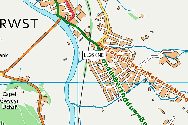 LL26 0NE map - OS VectorMap District (Ordnance Survey)