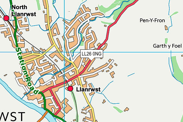 LL26 0NG map - OS VectorMap District (Ordnance Survey)