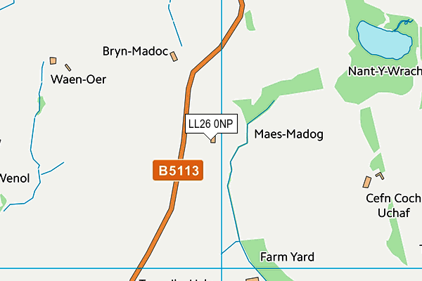 LL26 0NP map - OS VectorMap District (Ordnance Survey)