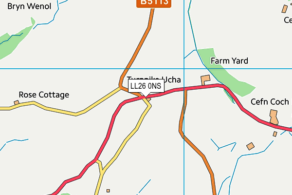 LL26 0NS map - OS VectorMap District (Ordnance Survey)