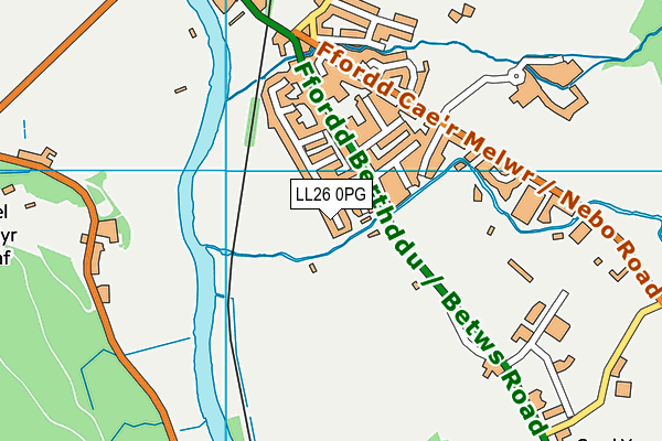 LL26 0PG map - OS VectorMap District (Ordnance Survey)
