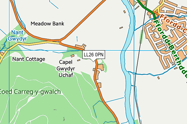 LL26 0PN map - OS VectorMap District (Ordnance Survey)