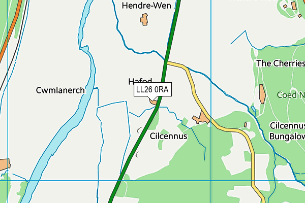 LL26 0RA map - OS VectorMap District (Ordnance Survey)