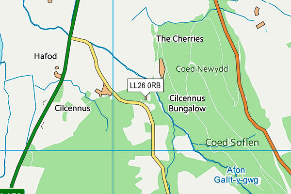 LL26 0RB map - OS VectorMap District (Ordnance Survey)