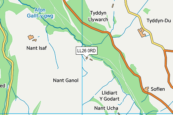 LL26 0RD map - OS VectorMap District (Ordnance Survey)