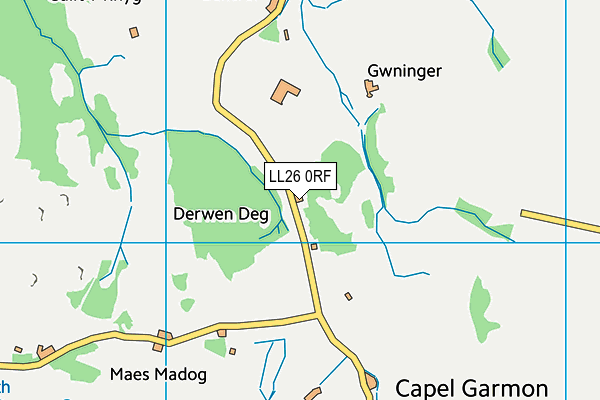 LL26 0RF map - OS VectorMap District (Ordnance Survey)