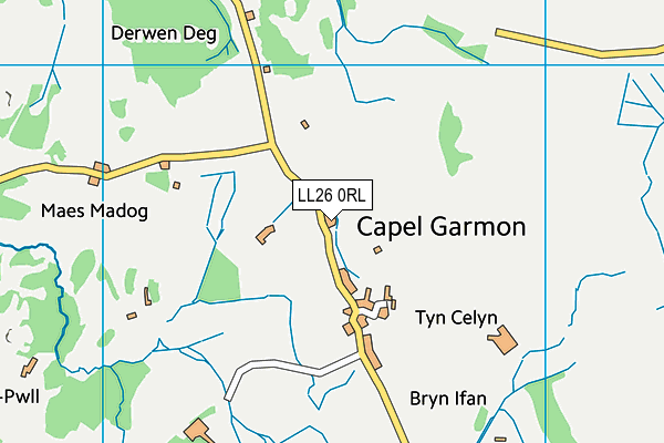 Ysgol Capel Garmon map (LL26 0RL) - OS VectorMap District (Ordnance Survey)