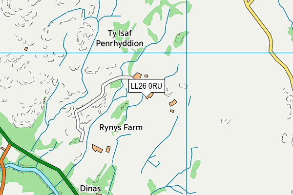 LL26 0RU map - OS VectorMap District (Ordnance Survey)