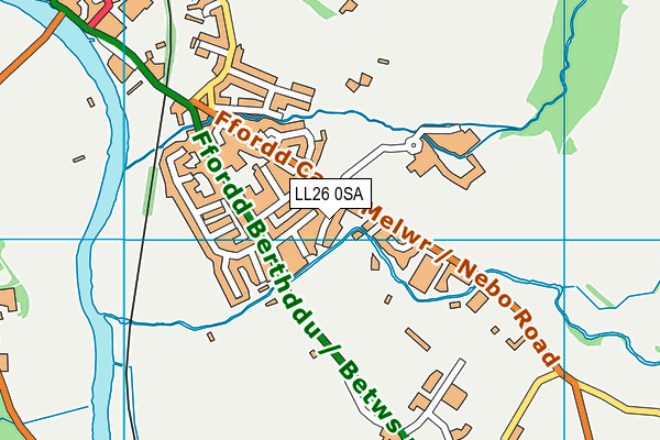 LL26 0SA map - OS VectorMap District (Ordnance Survey)