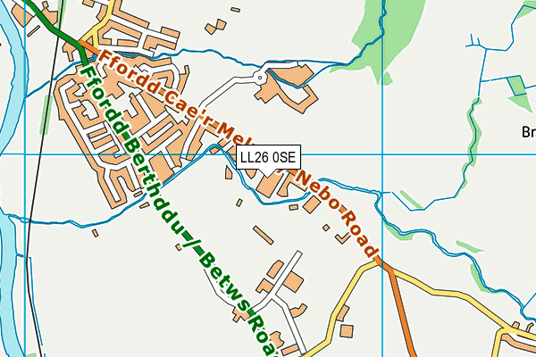 LL26 0SE map - OS VectorMap District (Ordnance Survey)