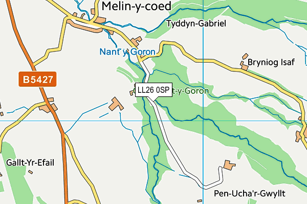 LL26 0SP map - OS VectorMap District (Ordnance Survey)