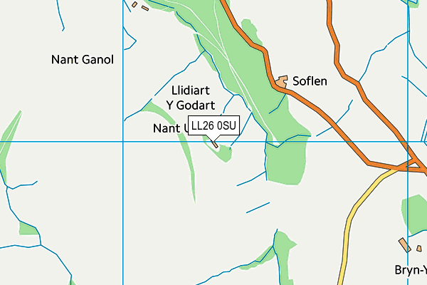 LL26 0SU map - OS VectorMap District (Ordnance Survey)
