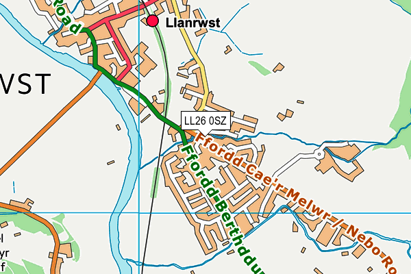 LL26 0SZ map - OS VectorMap District (Ordnance Survey)