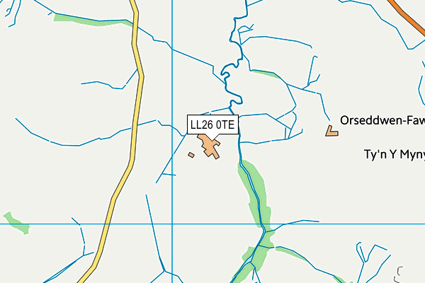 LL26 0TE map - OS VectorMap District (Ordnance Survey)