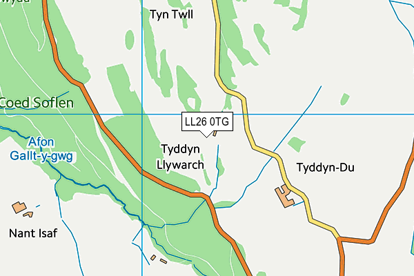 LL26 0TG map - OS VectorMap District (Ordnance Survey)