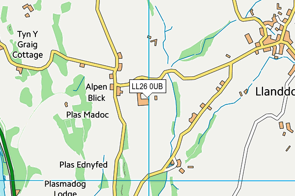 LL26 0UB map - OS VectorMap District (Ordnance Survey)