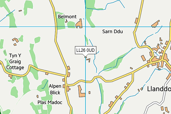 LL26 0UD map - OS VectorMap District (Ordnance Survey)