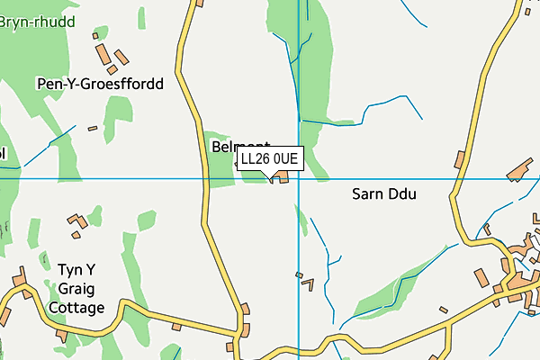 LL26 0UE map - OS VectorMap District (Ordnance Survey)