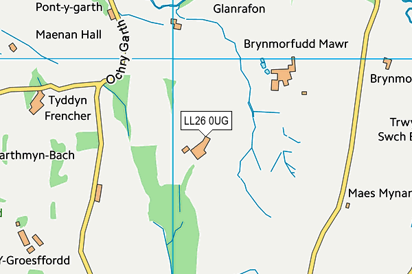 LL26 0UG map - OS VectorMap District (Ordnance Survey)