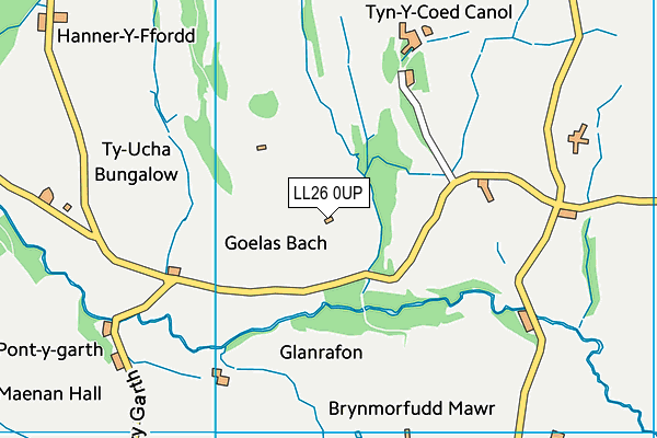 LL26 0UP map - OS VectorMap District (Ordnance Survey)