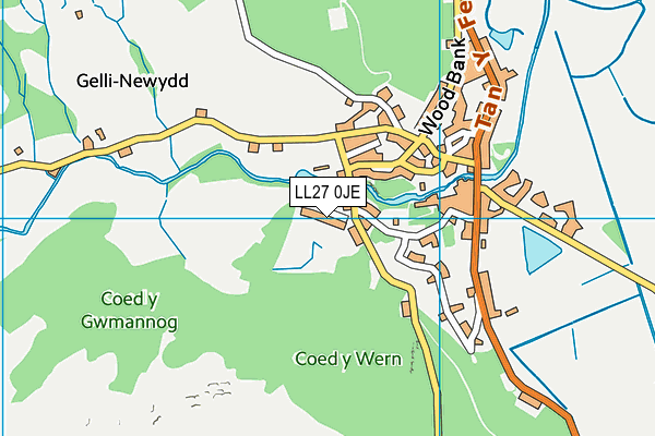 LL27 0JE map - OS VectorMap District (Ordnance Survey)